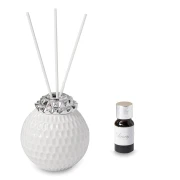 Ultimi 13 pezzi Bomboniere Profumatore effetto trapunta in porcellana con fiore argento