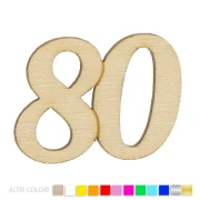 Applicazione 80 anni per bomboniere numero in legno