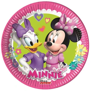 8 piattini di Topolina 20 cm Tema Minnie
