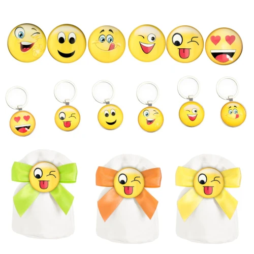 Idee Bomboniere simpatiche magnete e portachiavi smile emoticons