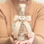 Bomboniere 2025 Bottiglie in vetro colorato trasparenti con tappo da 480 ml con fiocco e cuore personalizzabile