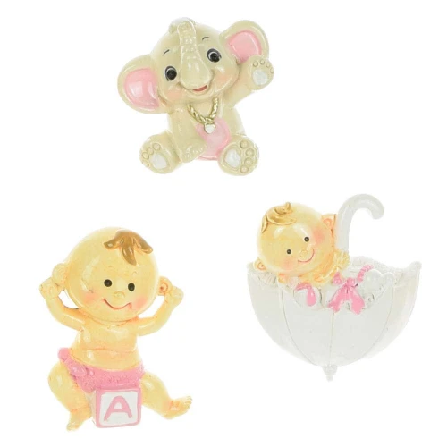 bomboniere battesimo bambina rosa calamita