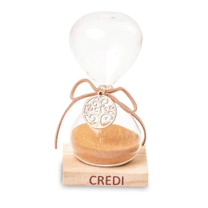 Bomboniere 2027 Linea Dreams Clessidre in vetro Grande con ciondolo albero della vita