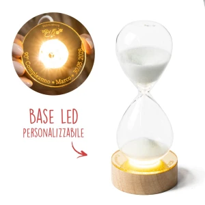 Bomboniere 2027 Compleanno Clessidra con base LED personalizzabile