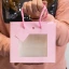 Shopper con finestra bianche rosa celeste avana