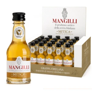 Grappa Mangilli Mitica RISERVA barricata3 cl Mignon Bomboniere e Segnaposto