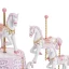 Bomboniera battesimo bimba cavallino giostra rosa
