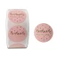 Adesivo "Hand Made With Love" in rosa e oro