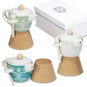 Bomboniere Solidali Quadrifoglio Linea Lisbona 2026 Zuccheriera Moka decorata Grande