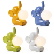 Bomboniere 2026 Lampada LED Elefante in Ceramica Colorata
