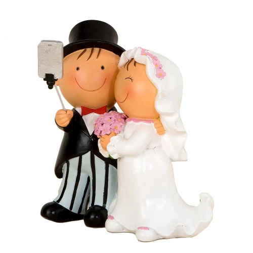 Cake Topper matrimonio Originali Sposini in posa