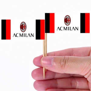 24 Bandierine cocktail per festa tema Milan