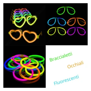 Bracciali e Occhiali Fluorescenti Glow per feste