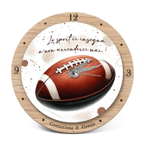 Bomboniere Tema Rugby Orologio Personalizzato