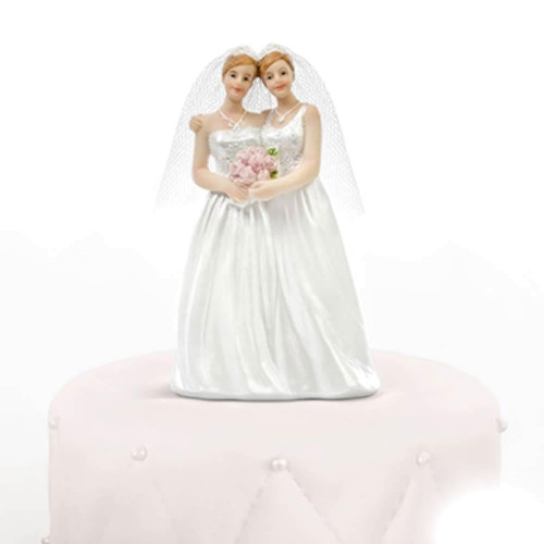cake topper spose gay donna donna per centro torta matrimonio