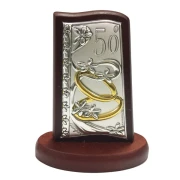 ULTIMI 5 PEZZI icona tegola lamina d'argento 50° anniversario 7x5 cm PREZZO PER TUTTI