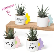 Bomboniere Vasetti Flower Porta-piantina in ceramica Personalizzabile
