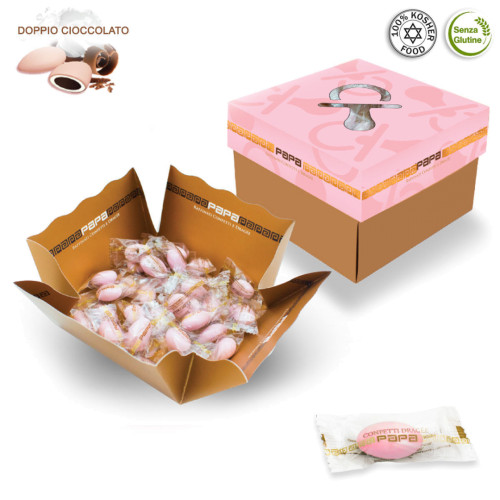 confetti incartati singolarmente - doppio cioccolato scatola da 500 grammi NO a vassoio