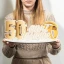 Decorazione da tavolo "50 Anni Insieme" per Nozze d\'Oro con fedi