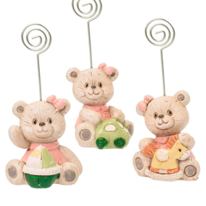 Bomboniere Battesimo Nascita Bimba Orsetti con giochi e clip