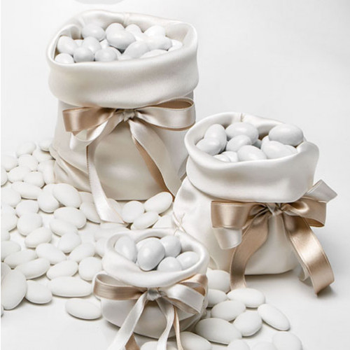 sacchetti porta confetti per confettata in raso elegante