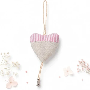 Decorazione cuore in juta rosa Prezzo Stock