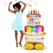 Palloncino torta di compleanno altezza uomo 134 cm