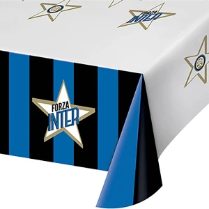tovaglia plastica 120x180 cm per festa tema Inter