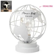 Bomboniera originale Lampada Mondo in metallo Personalizzabile