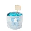 Sacchettone Confettata Portaconfetti Celeste in velluto