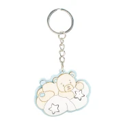 Bomboniere Battesimo e Nascita Maschio 2026 Linea Two Stars Portachiavi a forma orsetto su nuvola