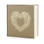 guest book 22 pagine avana con cuore colore rustico shabby chic , libro degli sposi per matrimonio
