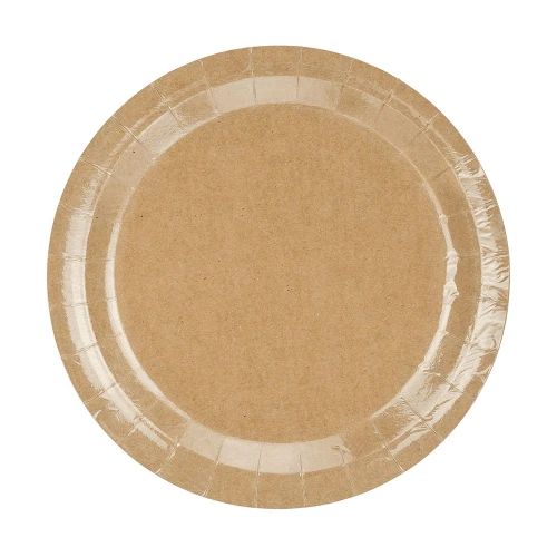 6 piatti di carta Kraft 23 cm Linea Rustica