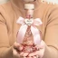 Bomboniere 2025 Bottiglie in vetro colorato trasparenti con tappo da 480 ml con fiocco e cuore personalizzabile