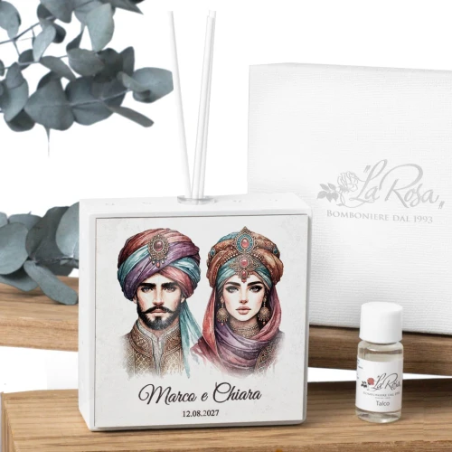 Bomboniere 2026 Teste di Moro Profumatore a LED Personalizzabile