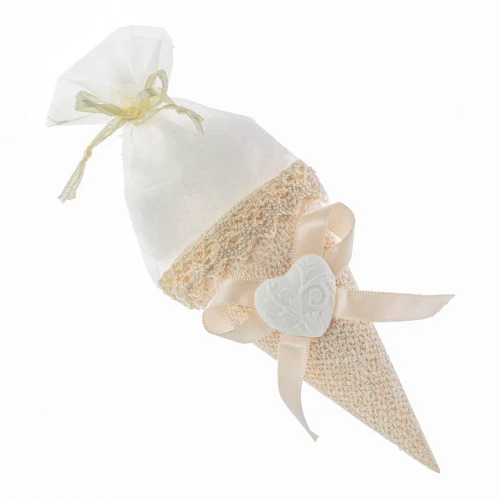 Bomboniera Cono Portaconfetti con gesso cuore OFFERTA