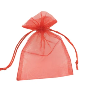sacchetto organza rosso 10x15