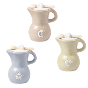 Bomboniere Zuccheriera a forma di Moka Linea Lux con simbolo Luna, Cuore e Stella