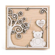 Bomboniere Battesimo Nascita Bimba Personalizzate Orologio Orsetto