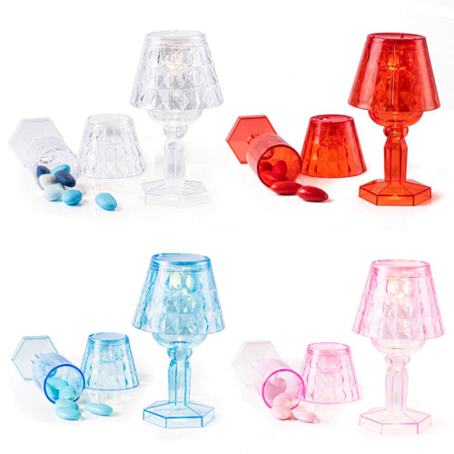 Lampade Plexiglass Porta-confetti con led idea Bomboniera e Segnaposto