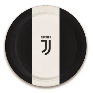 8 piatti di carta 23 cm per festa tema Juventus
