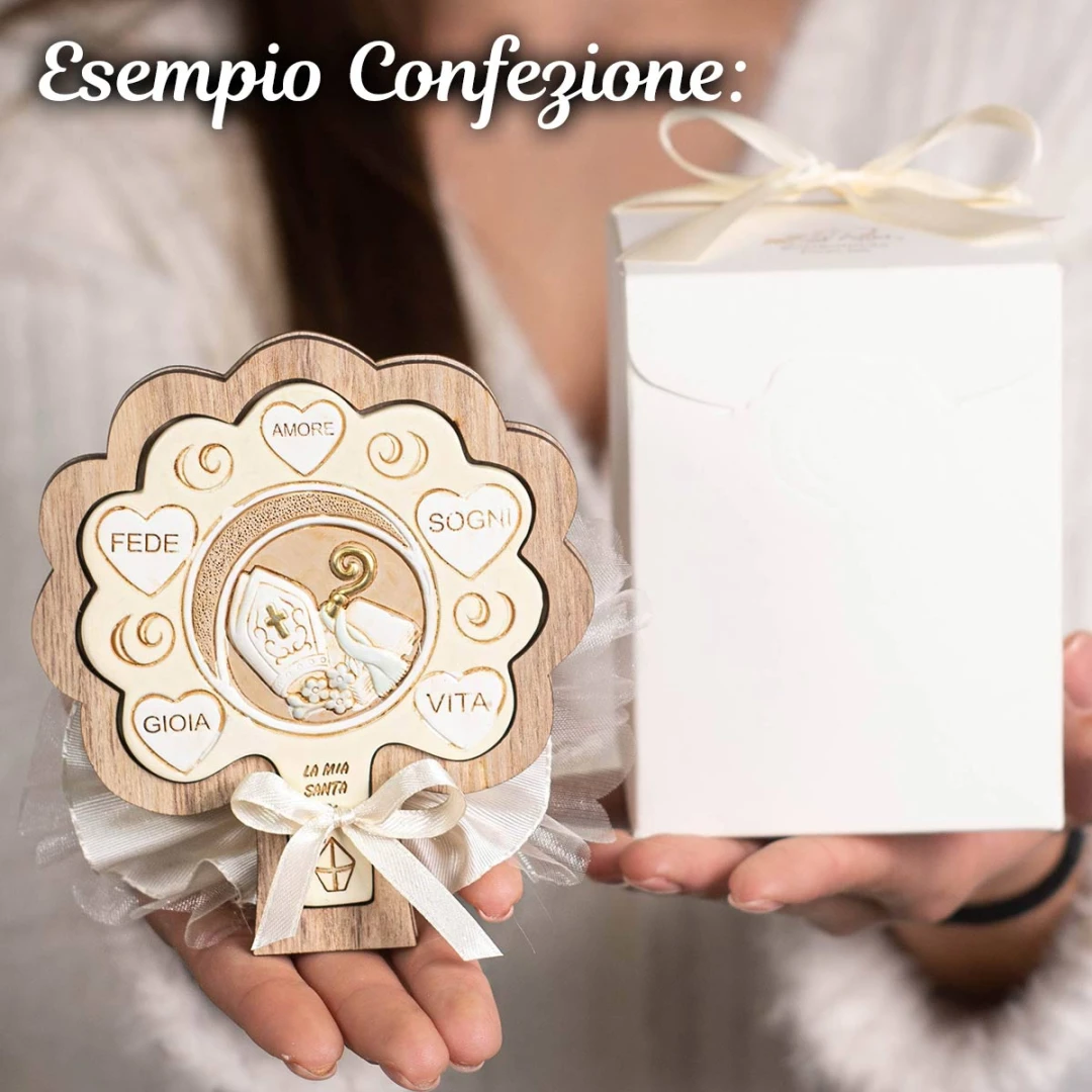 Tenare 20 Set Regalo Per Cresima In Tedesco - Penne In Legno, Biglietti, Sacchetti Organza, Pesci Decorativi E Spago