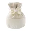 Sacchettini portaconfetti in cotone beige con Fiocco e gessetto