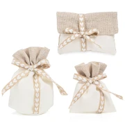 Bomboniere 2026 Linea Mille Cuori Sacchettini Portaconfetti in stoffa