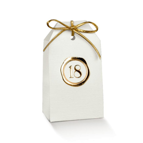 Bomboniere 18 Anni Compleanno scatoline portaconfetti con gessetti a Torta  32 Coni e Centrale : : Casa e cucina