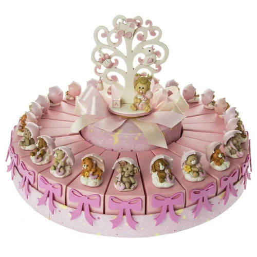 Torta Bomboniere Battesimo bimba femmina