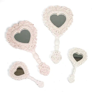 Bomboniere 2027 Specchio a forma di cuore con glitter