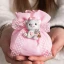 Bomboniere Battesimo e Nascita Bimba 2027 Gattina Magnete Linea Micia Rosa in resina