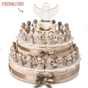 Torta Bomboniere da 35 Fette con angeli personalizzabile