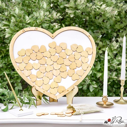Guest Book idea Originale con cuori per dediche